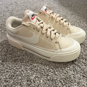 Nike Women's Sneakers in Beige and Cream